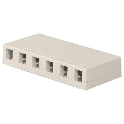 On-Q/Legrand Keystone Surface-Mount Box, 6-Port